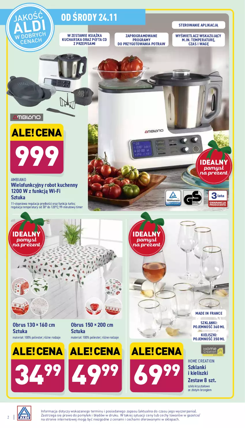 Gazetka promocyjna Aldi - Katalog Moda i Dom - ważna 22.11 do 27.11.2021 - strona 2 - produkty: Gra, Książka, Lanki, Obrus, Płyta, Robot, Top