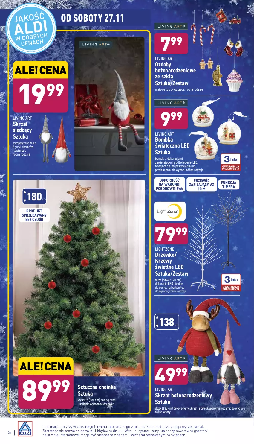 Gazetka promocyjna Aldi - Katalog Moda i Dom - ważna 22.11 do 27.11.2021 - strona 20 - produkty: Bombki, Choinka, Inka, Por, Przewód, Skrzat, Sok, Teleskop