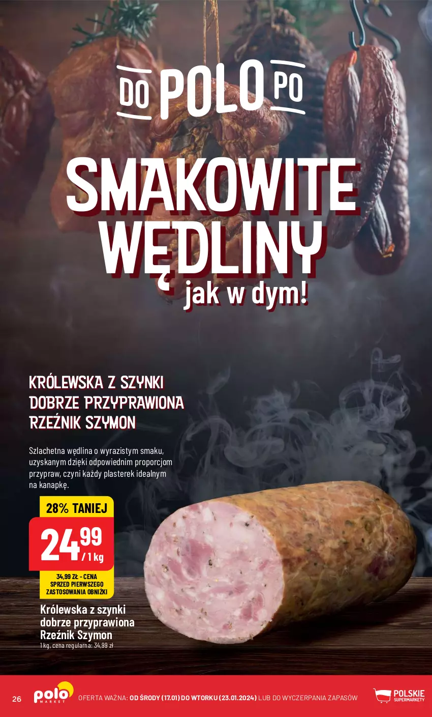 Gazetka promocyjna PoloMarket - Gazetka pomocyjna - ważna 17.01 do 23.01.2024 - strona 26 - produkty: Por, Wędlina