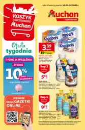 Gazetka promocyjna Auchan - Gazetka MAXI Rewelacje! Supermarket Auchan - Gazetka - ważna od 20.09 do 20.09.2023 - strona 1 - produkty: Dawtona, Mus, Wafelek, Napój mleczny, Knoppers, Napój