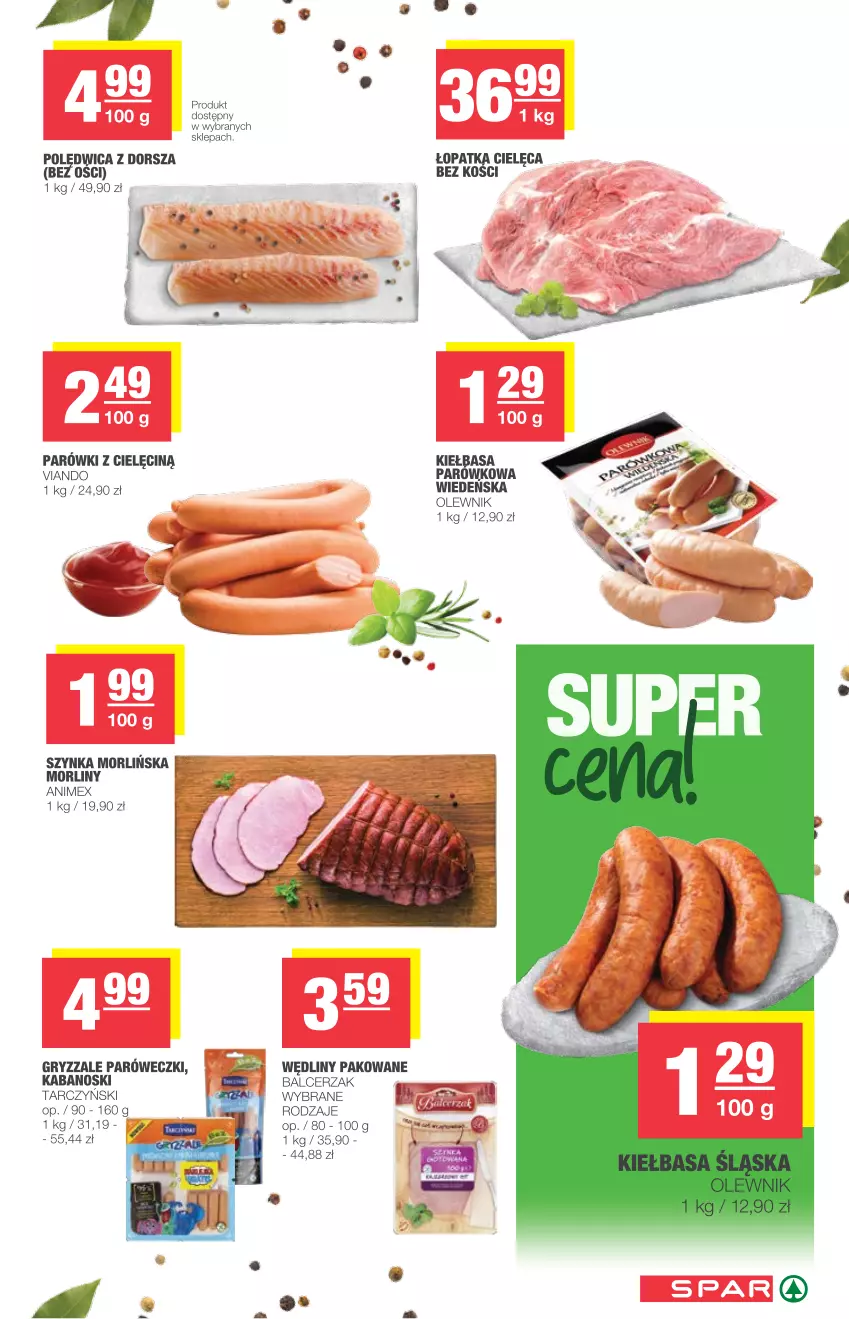 Gazetka promocyjna Spar - Spar - ważna 07.04 do 13.04.2021 - strona 5 - produkty: Dorsz, Gry, Kabanos, Kiełbasa, Morliny, Olewnik, Polędwica, Szynka, Tarczyński