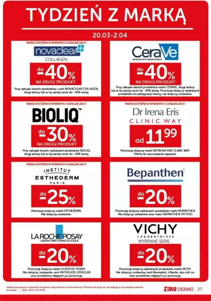 Gazetka promocyjna Ziko - ważna 20.03 do 02.04.2025 - strona 11 - produkty: Bepanthen, CeraVe, Clin, Fa, Helio, La Roche-Posay, Ser, Vichy