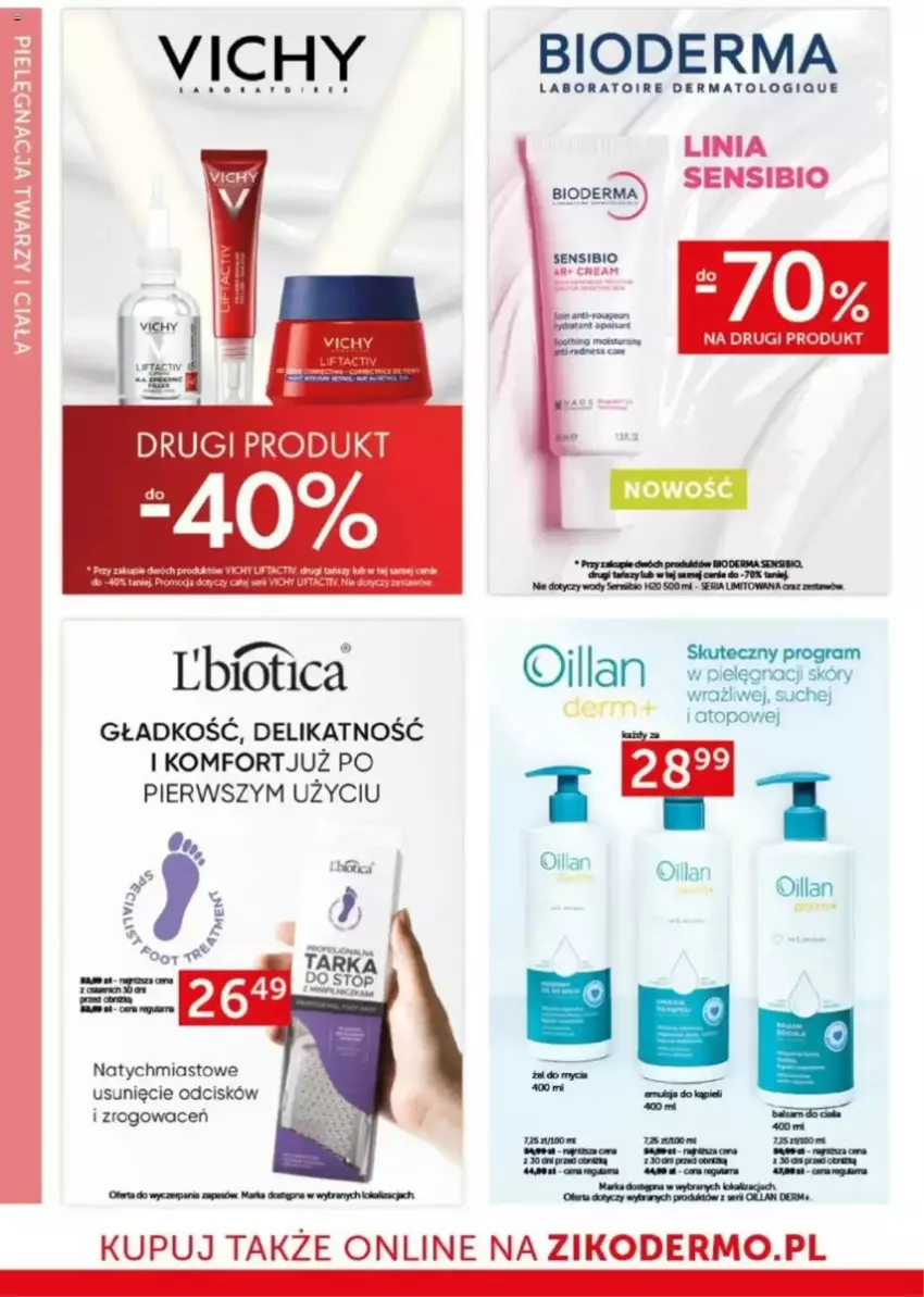 Gazetka promocyjna Ziko - ważna 20.03 do 02.04.2025 - strona 4 - produkty: Bioderma, Gra, Puf, Top, Tran, Vichy