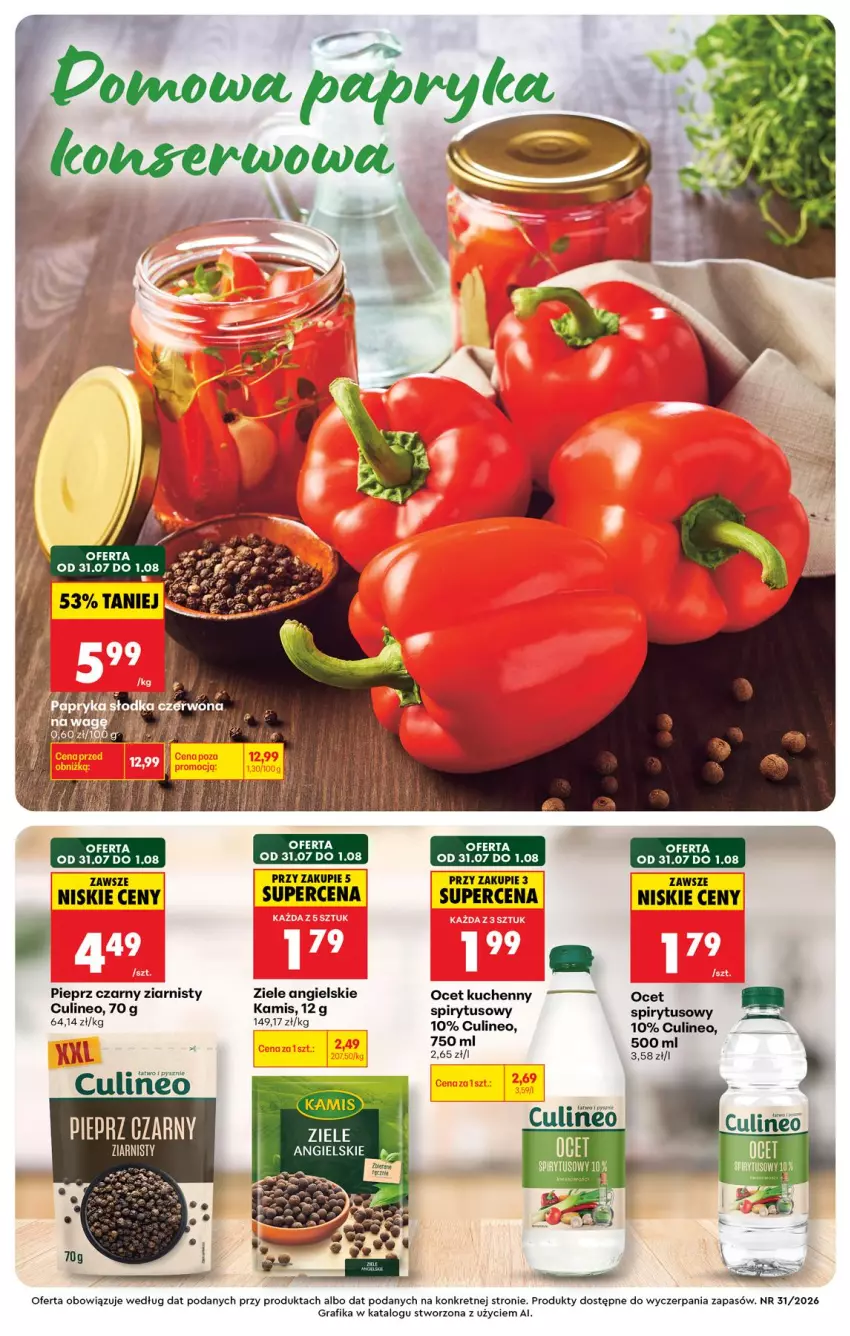 Gazetka promocyjna Biedronka - Gazetka - ważna 31.07 do 07.08.2026 - strona 4 - produkty: Gra, Grafika, Kamis, Kret, Ocet, Pieprz, Ziele angielskie