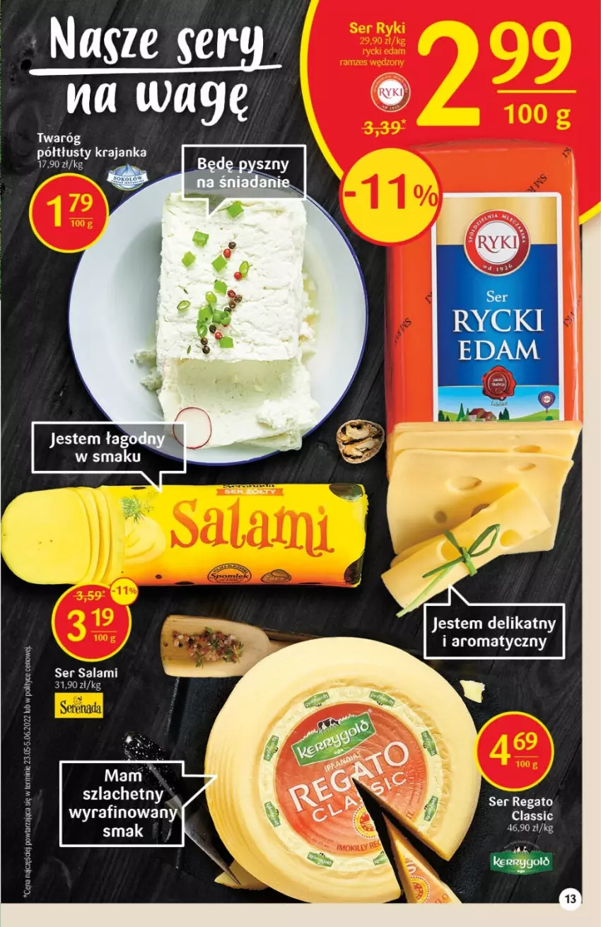 Gazetka promocyjna Delikatesy Centrum - Gazetka DC28 - ważna 21.07 do 27.07.2022 - strona 13 - produkty: Salami, Ser, Ser salami