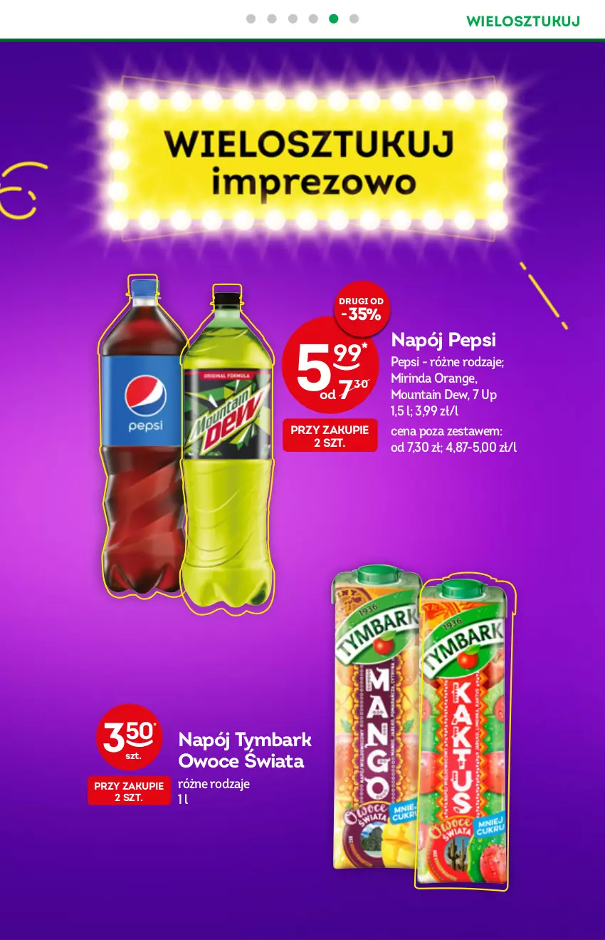 Gazetka promocyjna Żabka - ważna 22.12.2021 do 04.01.2022 - strona 10 - produkty: Mirinda, Napój, Owoce, Pepsi, Tymbark