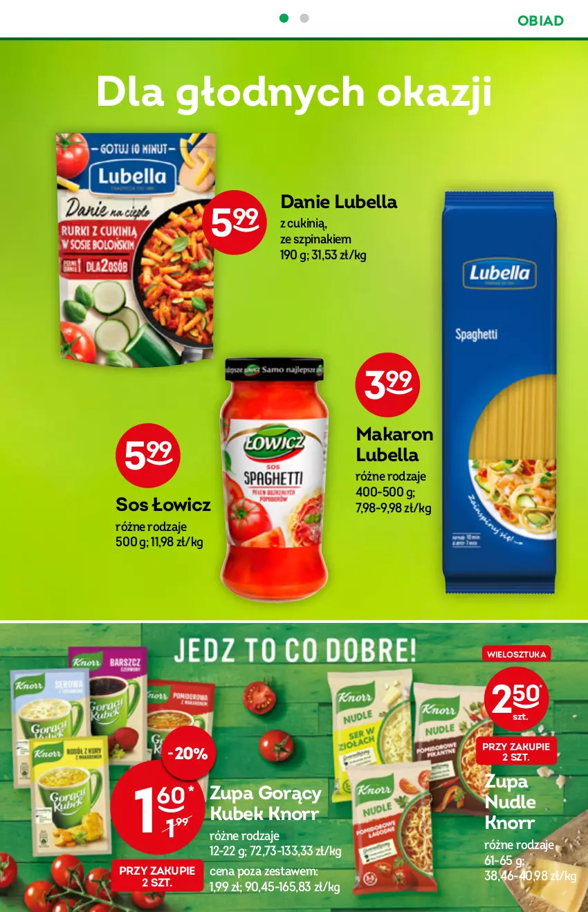 Gazetka promocyjna Żabka - ważna 22.12.2021 do 04.01.2022 - strona 44 - produkty: Bell, Bella, Knorr, Kubek, Lubella, Makaron, Sos, Szpinak, Zupa