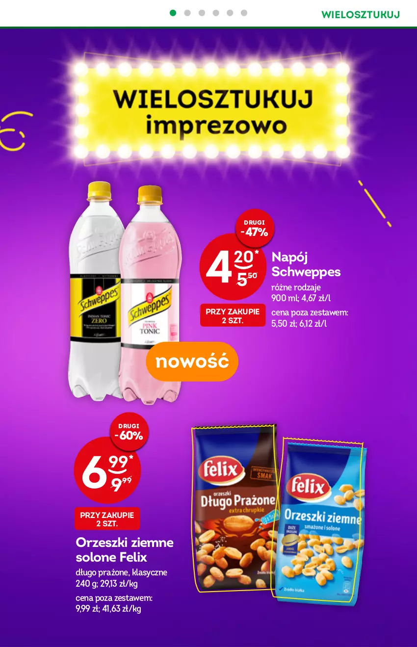 Gazetka promocyjna Żabka - ważna 22.12.2021 do 04.01.2022 - strona 6 - produkty: Felix, Napój, Orzeszki, Orzeszki ziemne, Schweppes