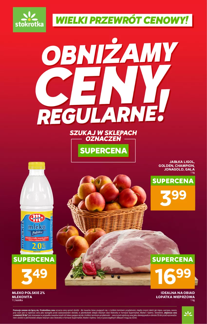 Gazetka promocyjna Stokrotka - Supermarket - ważna 07.05 do 13.05.2026 - strona 3 - produkty: Gala, Jabłka, Jonagold, Ligol, Mleko, Mlekovita