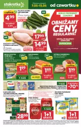 Gazetka promocyjna Stokrotka - Supermarket - Gazetka - ważna od 13.05 do 13.05.2026 - strona 1 - produkty: Piwa, Piwo, Kurczak, Warzywa, Ser, Gin, Gra, Szynka farmerska, Papier, Filet z piersi kurczaka, Kawa mielona, Kawa, Jacobs Krönung, Warka, Duda, Szynka, Optima, Ręcznik, Farm Milk, Rolki, Edam, Foxy, Owoce, Jacobs, Masło, Mięso, Fa
