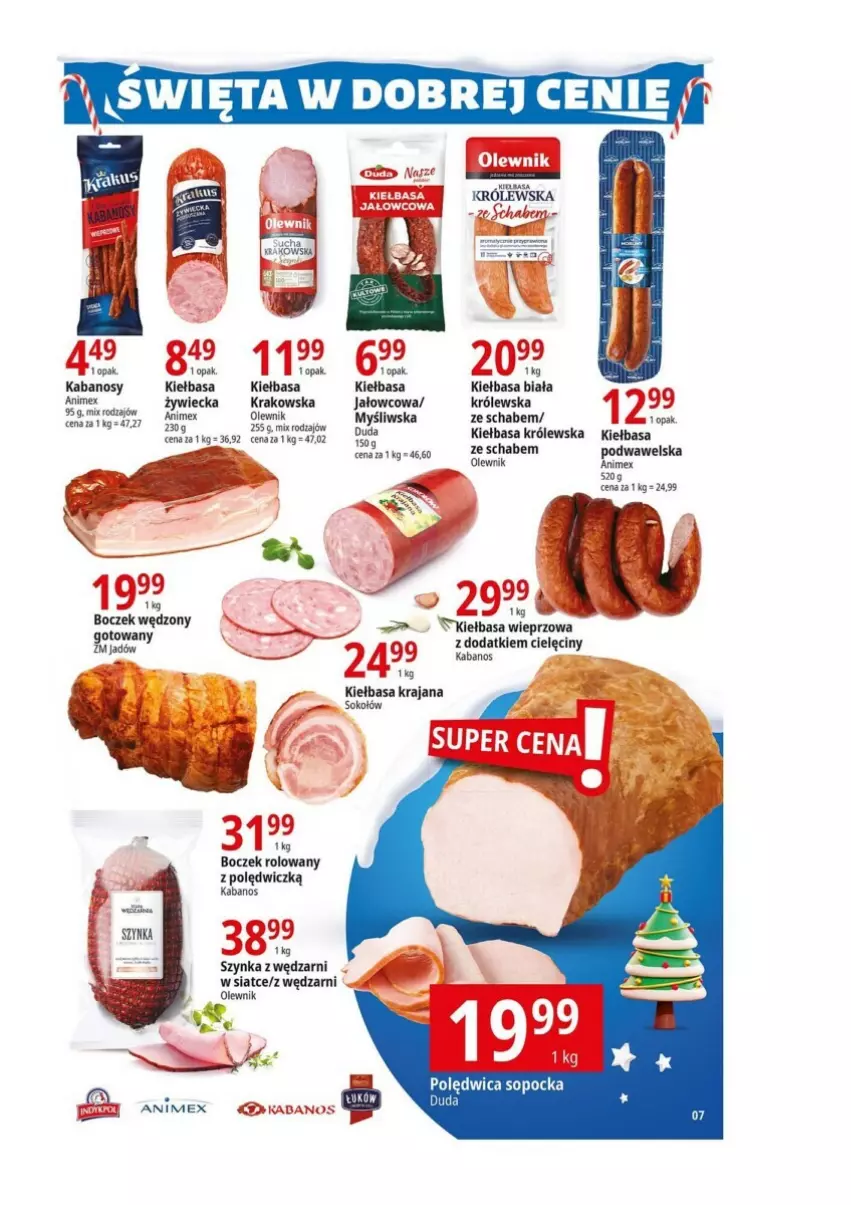 Gazetka promocyjna E Leclerc - ważna 12.12 do 23.12.2023 - strona 18 - produkty: Boczek, Kabanos, Kiełbasa, Kiełbasa biała, Olewnik, Polędwica, Szynka