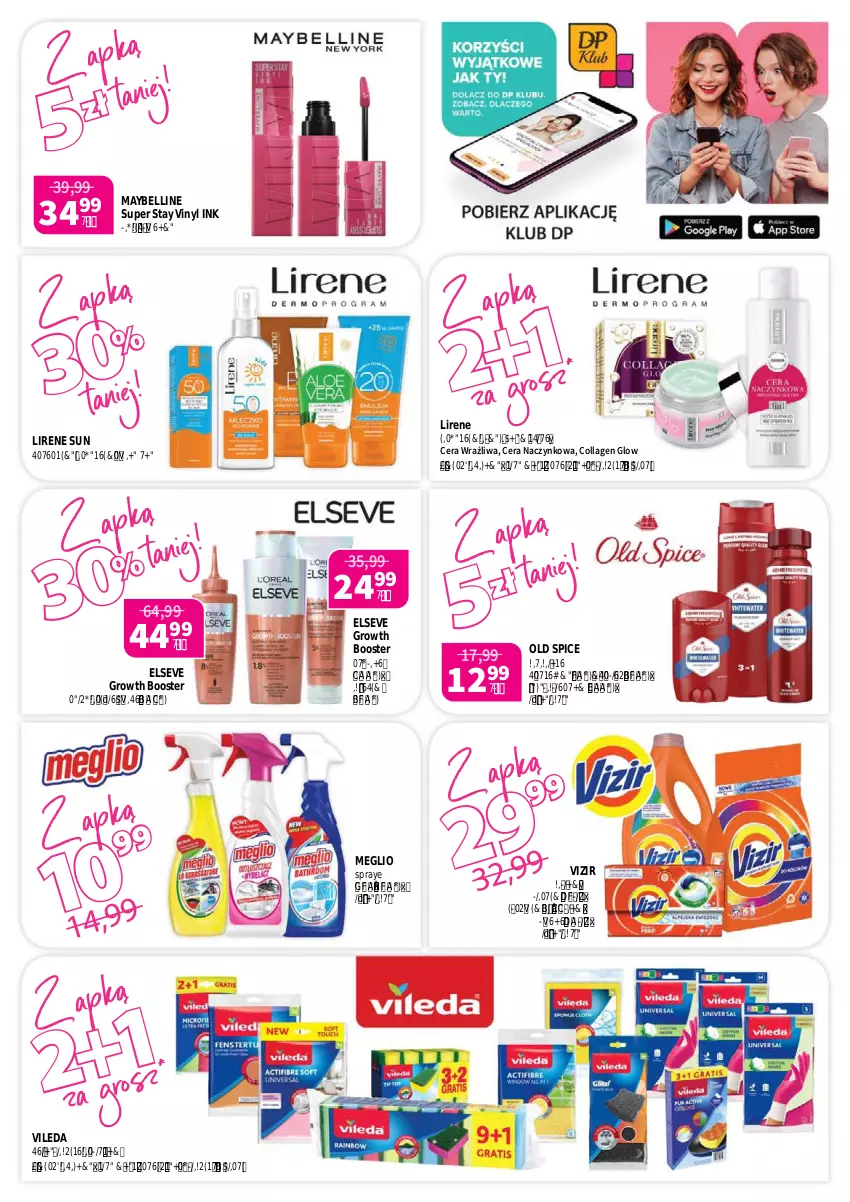 Gazetka promocyjna Drogerie Polskie - Gazetka - ważna 09.05 do 31.05.2025 - strona 3 - produkty: Bell, Booster, Elseve, Fa, Lirene, Maybelline, Old Spice, Rum, Ser, Serum, Szampon, Vileda, Vizir