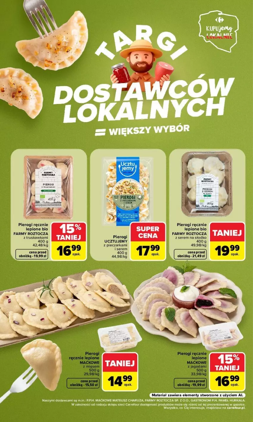 Gazetka promocyjna Carrefour - Gazetka Targi dostawców lokalnych - ważna 03.08 do 08.08.2026 - strona 2 - produkty: Fa, Piec, Pieczarka, Pierogi