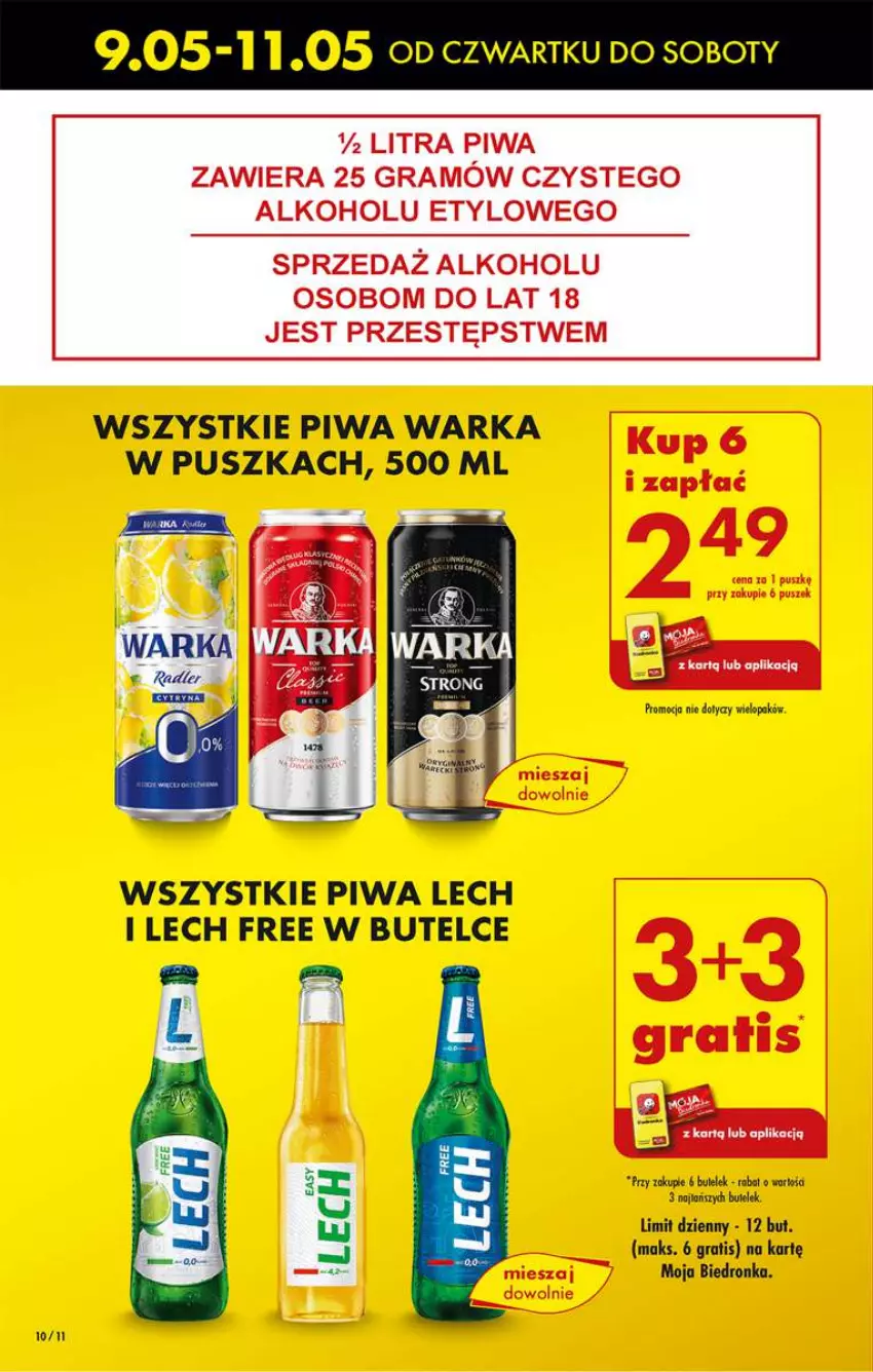 Gazetka promocyjna Biedronka - od Czwartku - ważna 09.05 do 15.05.2024 - strona 10 - produkty: Gra, Piwa, Warka