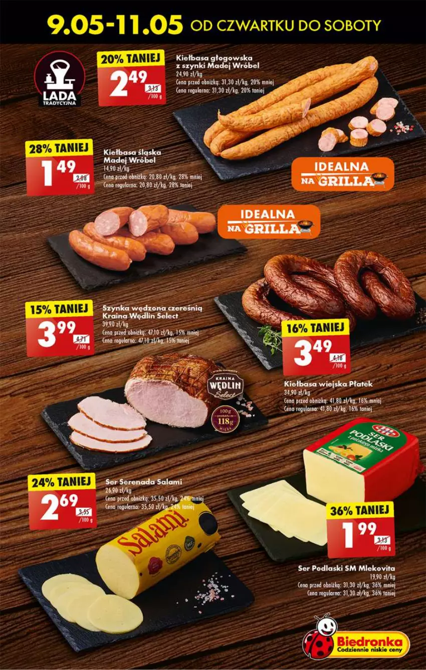 Gazetka promocyjna Biedronka - od Czwartku - ważna 09.05 do 15.05.2024 - strona 17 - produkty: Kiełbasa, Kiełbasa wiejska, Mleko, Mlekovita, Podlaski, Salami, Ser