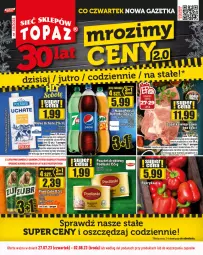 Gazetka promocyjna Topaz - Gazetka - Gazetka - ważna od 02.08 do 02.08.2023 - strona 1 - produkty: Piwo, Papryka, Pasztet, Pepsi, Podlaski, POLMLEK, Waga, Napój, Mleko