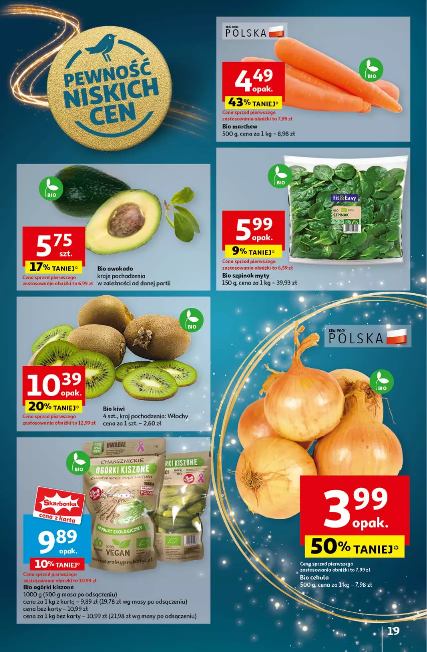 Gazetka promocyjna Auchan - Pewność Niskich Cen Hipermarket - ważna 21.11 do 27.11.2024 - strona 21 - produkty: Kiwi, Szpinak