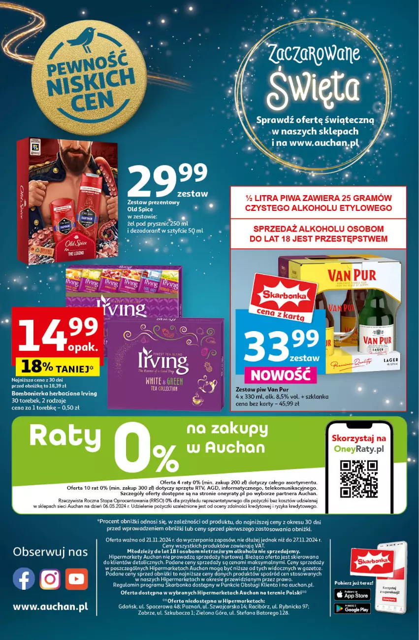 Gazetka promocyjna Auchan - Pewność Niskich Cen Hipermarket - ważna 21.11 do 27.11.2024 - strona 62 - produkty: Acer, Cars, Fa, Gra, Kosz, Piwa, Top