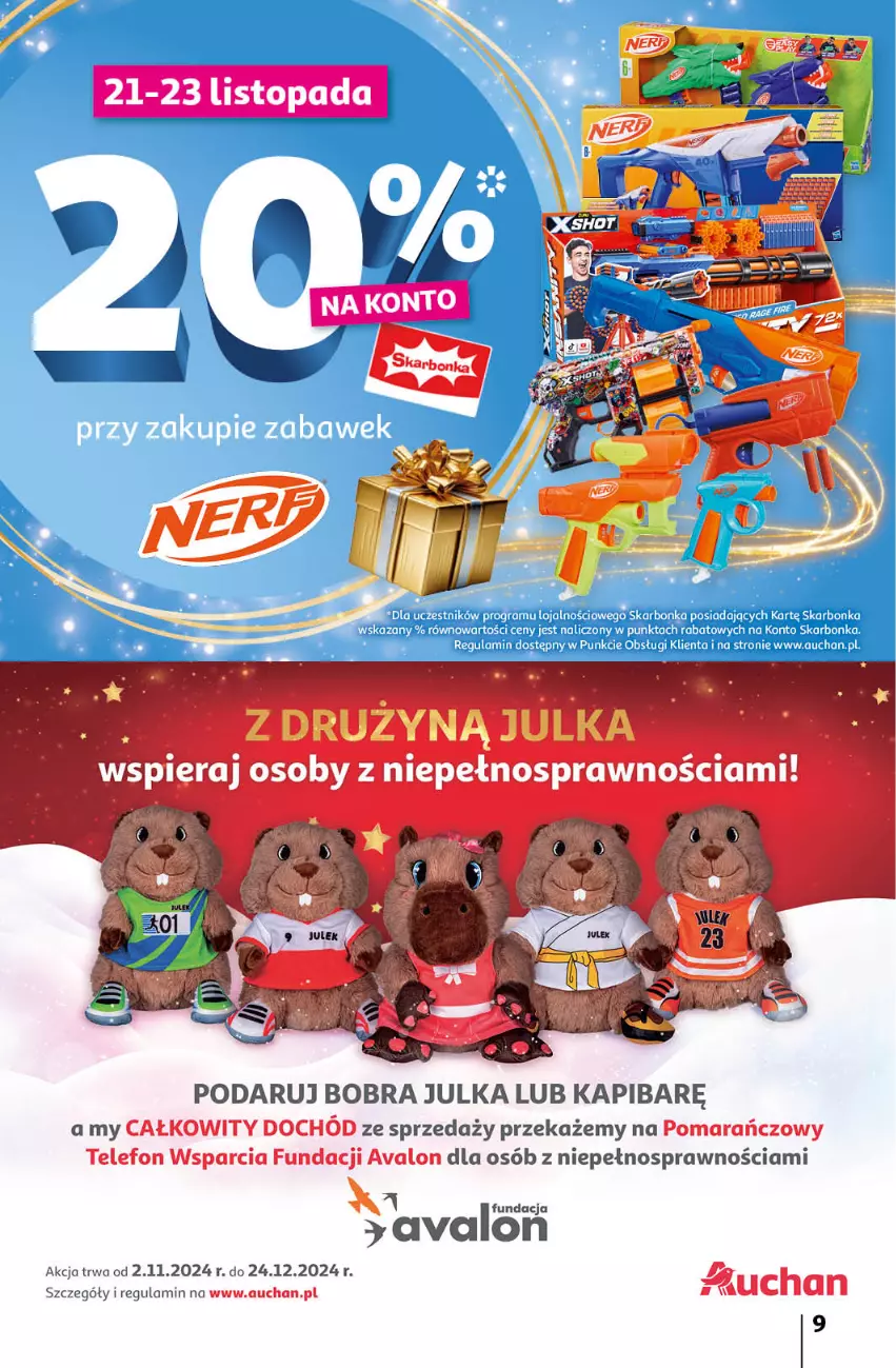 Gazetka promocyjna Auchan - Pewność Niskich Cen Hipermarket - ważna 21.11 do 27.11.2024 - strona 9 - produkty: Telefon