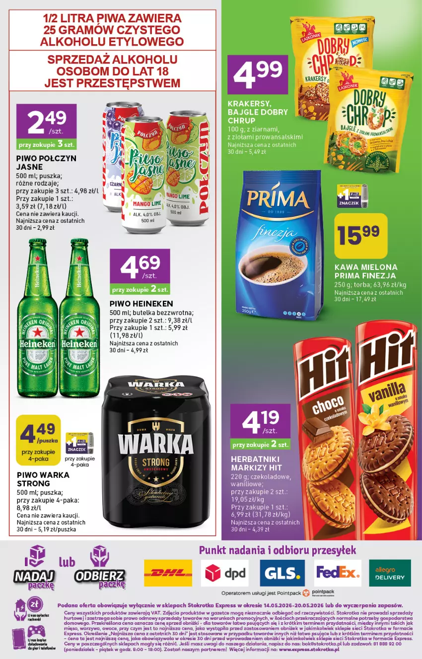 Gazetka promocyjna Stokrotka - Stokrotka Express - ważna 14.05 do 20.05.2026 - strona 6 - produkty: Gra, Heineken, Herbatniki, Mięso, O nas, Owoce, Piwa, Piwo, Wagi, Warka, Warzywa