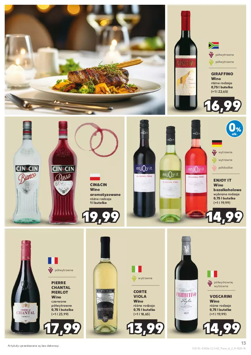 Gazetka promocyjna Kaufland - Barek Kauflandu - ważna 27.06 do 10.07.2024 - strona 13 - produkty: Merlot, Wino, Wino bezalkoholowe, Wino czerwone