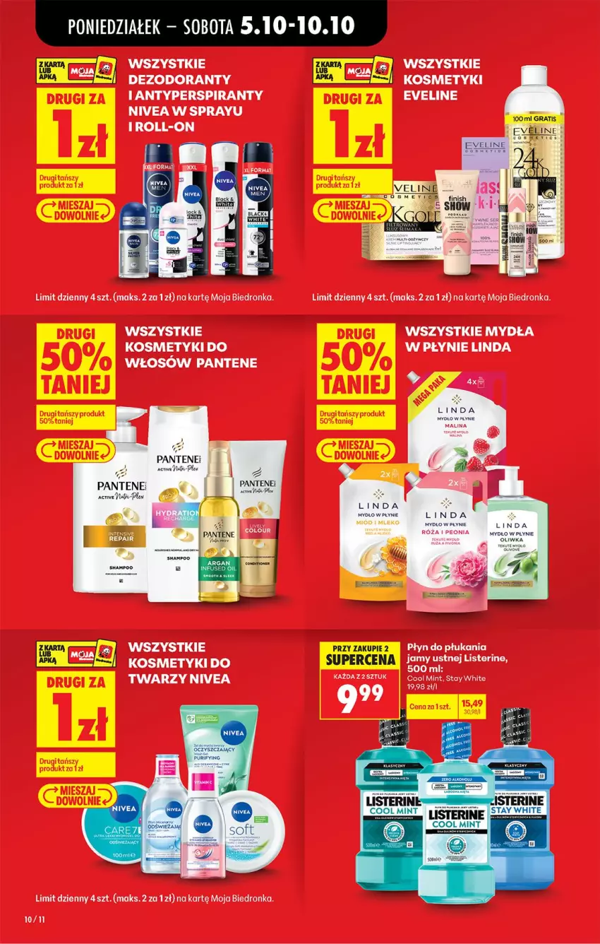 Gazetka promocyjna Biedronka - Od Poniedziałku - ważna 05.10 do 07.10.2026 - strona 10 - produkty: Fa, Finish, Gra, LG, Listerine, Mydło, Mydło w płynie, Pantene, Pur