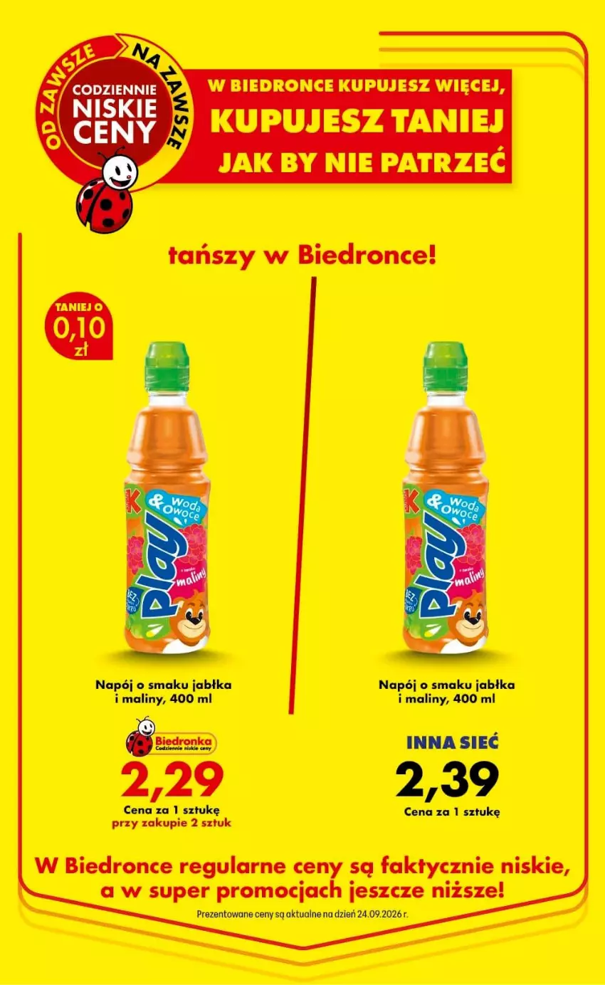 Gazetka promocyjna Biedronka - Od Poniedziałku - ważna 05.10 do 07.10.2026 - strona 100 - produkty: Fa, Jabłka, Maliny, Napój