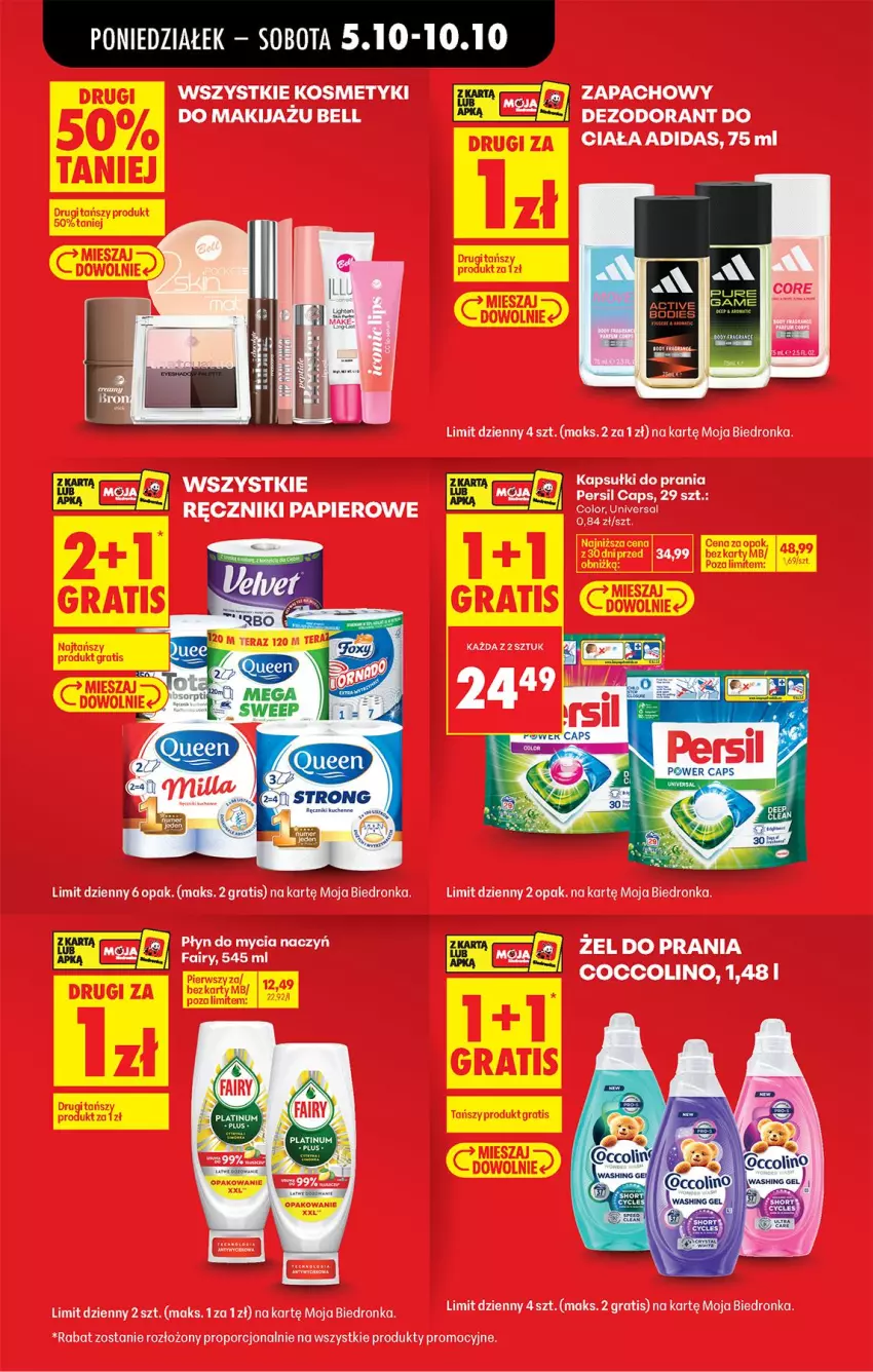 Gazetka promocyjna Biedronka - Od Poniedziałku - ważna 05.10 do 07.10.2026 - strona 11 - produkty: Adidas, Bell, Coccolino, Dezodorant, Gra, Makijaż, Persil, Por