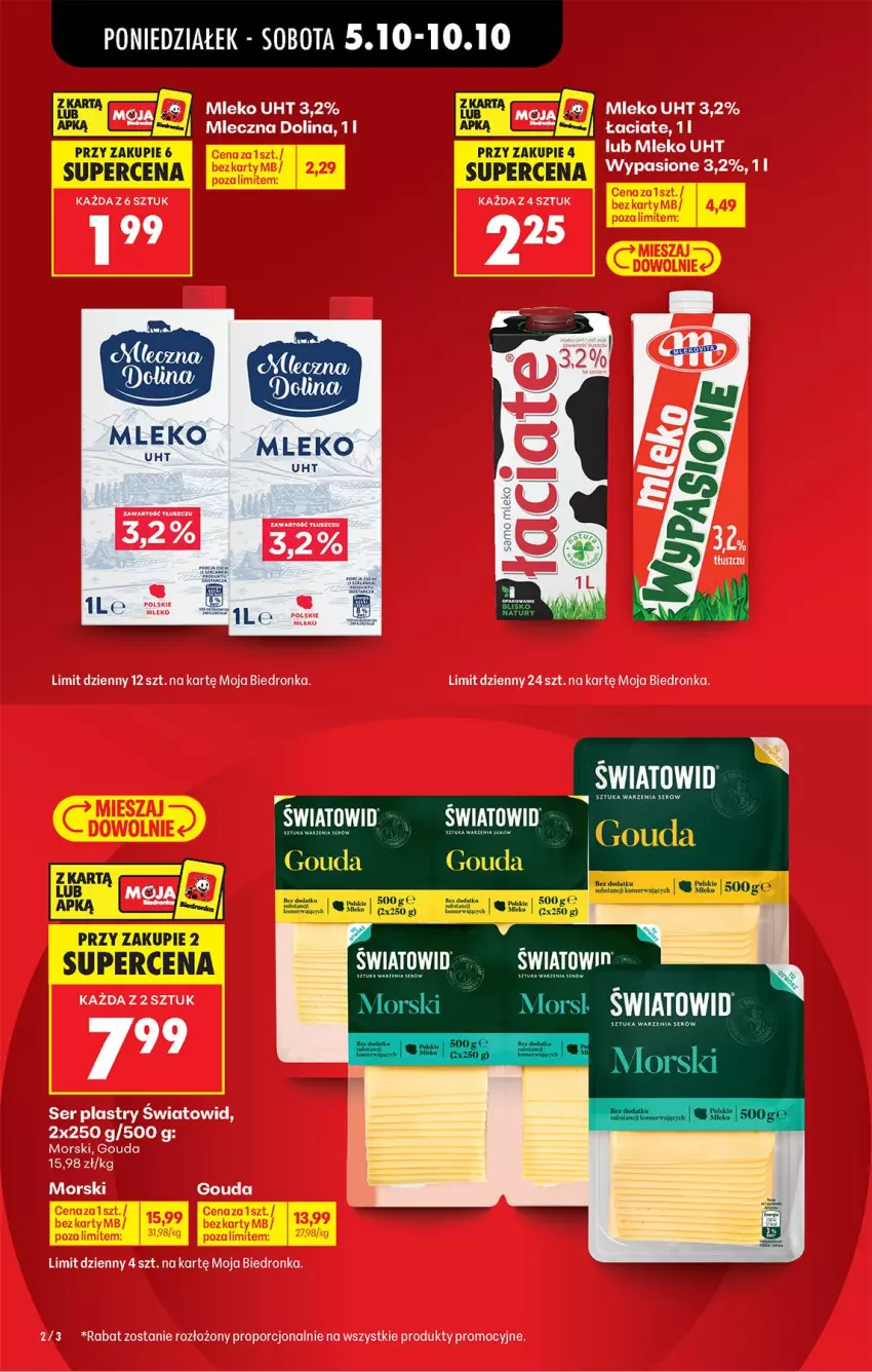 Gazetka promocyjna Biedronka - Od Poniedziałku - ważna 05.10 do 07.10.2026 - strona 2 - produkty: Dada, Goal, Gouda, Mleko, Moda, Por, Ser