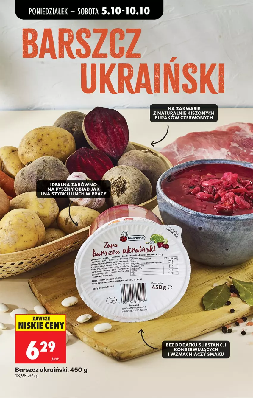 Gazetka promocyjna Biedronka - Od Poniedziałku - ważna 05.10 do 07.10.2026 - strona 34 - produkty: Buraki, Fa, Fasola, Olej, Pietruszka, Ser, Sól, Woda, Ziemniaki