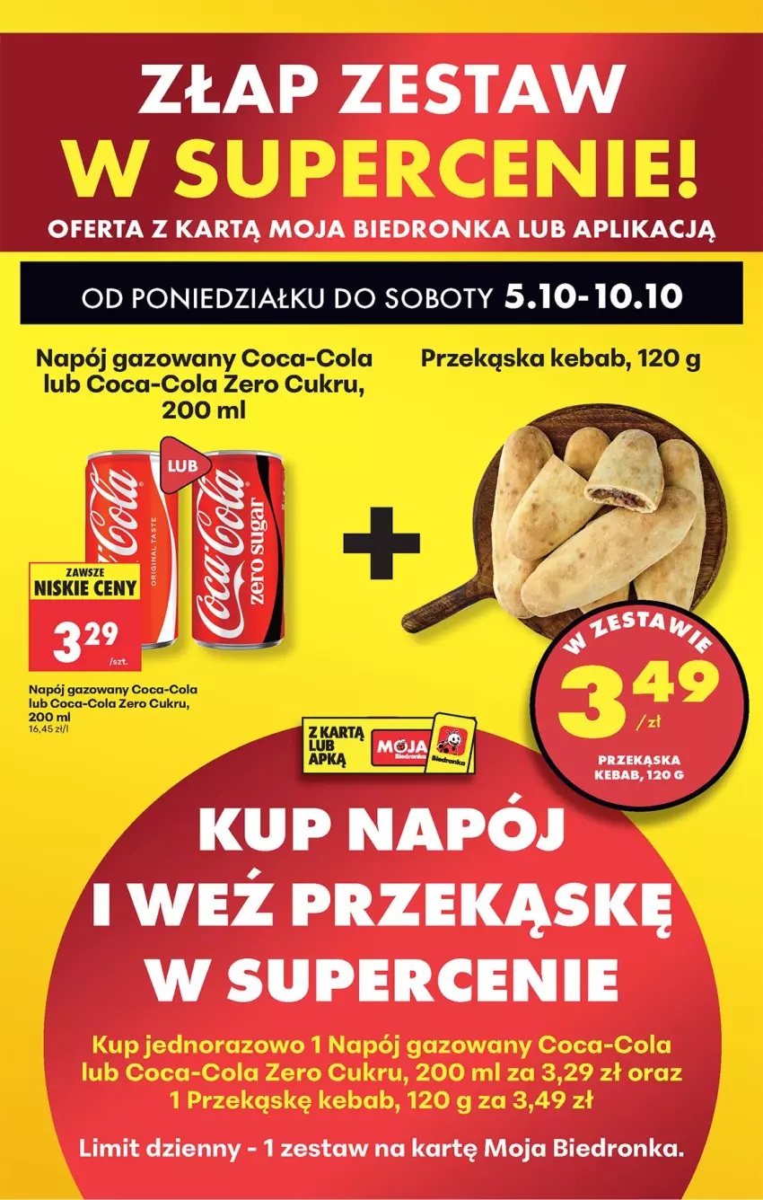 Gazetka promocyjna Biedronka - Od Poniedziałku - ważna 05.10 do 07.10.2026 - strona 42 - produkty: Coca-Cola, Gin, Kebab, Napój, Napój gazowany