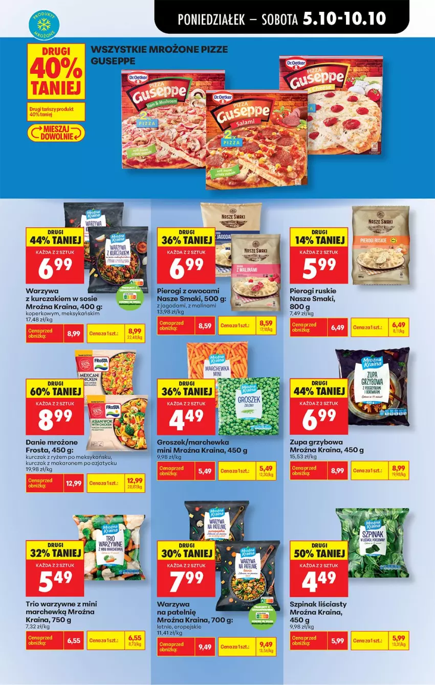 Gazetka promocyjna Biedronka - Od Poniedziałku - ważna 05.10 do 07.10.2026 - strona 56 - produkty: Fa, Frosta, Kurczak, LG, Makaron, Marchewka, Pierogi, Rosie, Ryż, Sos, Szpinak, Warzywa, Zupa