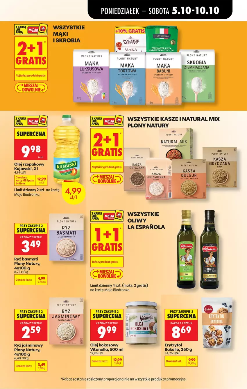 Gazetka promocyjna Biedronka - Od Poniedziałku - ważna 05.10 do 07.10.2026 - strona 58 - produkty: Babuni, Bulgur, Fa, Gra, Gry, Kasza, Kokos, Kujawski, LG, Mąka, Olej, Olej kokosowy, Olej rzepakowy, Pizza, Por, Ryż, Ryż basmati