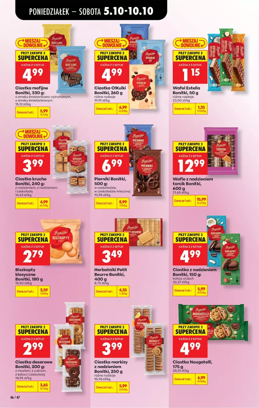 Gazetka promocyjna Biedronka - Od Poniedziałku - ważna 05.10 do 07.10.2026 - strona 61 - produkty: Biszkopty, Bonitki, Ciastka, Deser, Herbatniki, Herbatniki Petit Beurre, Kakao, Kokos, Piernik, Ser, Wafle