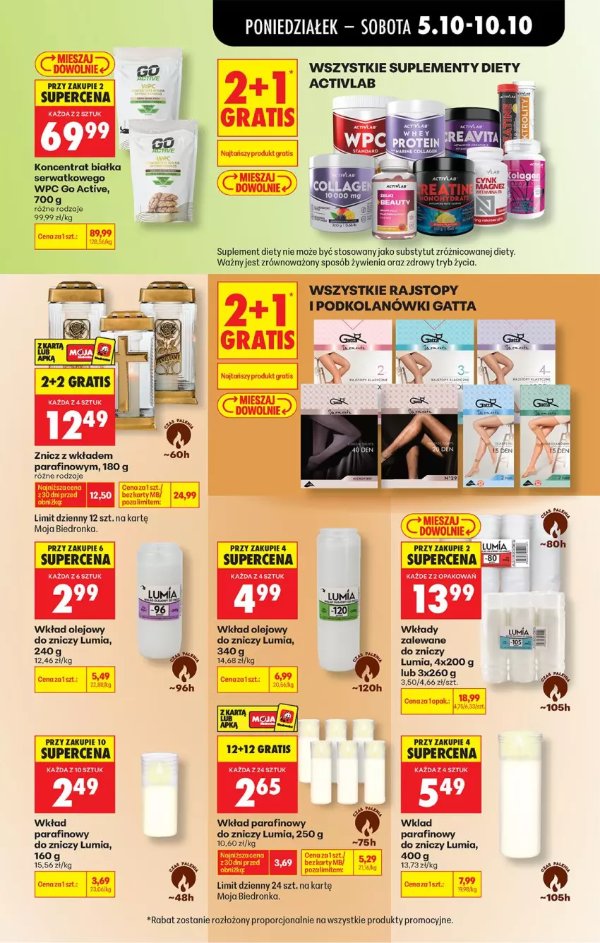 Gazetka promocyjna Biedronka - Od Poniedziałku - ważna 05.10 do 07.10.2026 - strona 84 - produkty: Gra, Olej, Por, Rajstopy, Ser, Suplement diety, Top, Wkład olejowy, Znicz