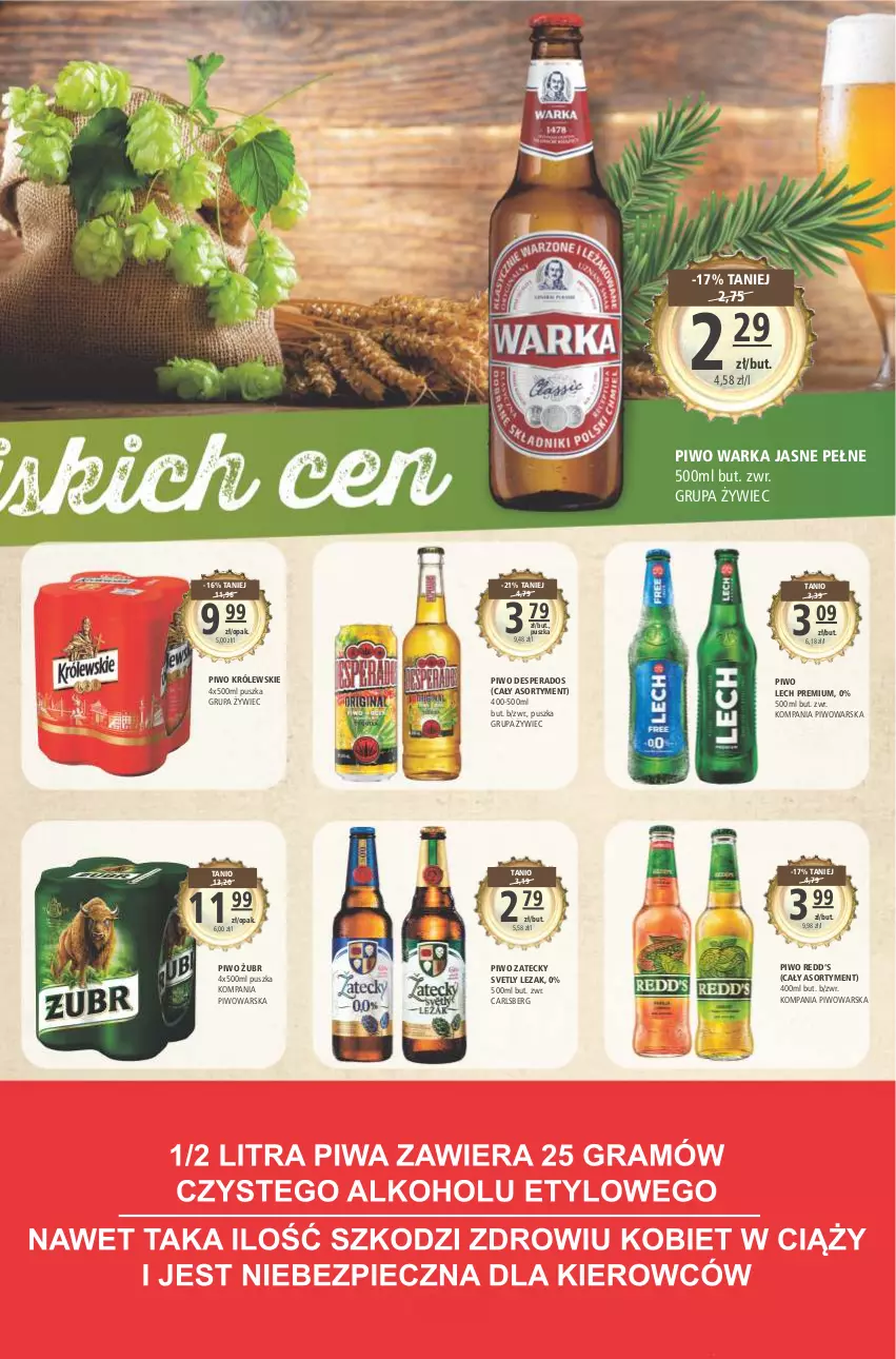 Gazetka promocyjna Arhelan - Gazetka - ważna 03.12 do 12.12.2021 - strona 19 - produkty: Carlsberg, Desperados, Królewski, Lech Premium, Piwo, Warka