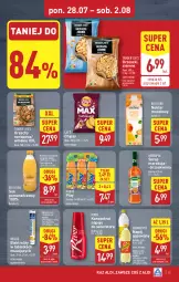 Gazetka promocyjna Aldi - Pełna oferta - Gazetka - ważna od 02.08 do 02.08.2025 - strona 15 - produkty: Sok pomarańczowy, Sok, Mus, Orzeszki, Tablet, Chipsy, Schweppes, Napój gazowany, Syrop, Kubuś, Orzeszki ziemne, Lay’s, Suplement diety, Napój, Herbapol, Nektar
