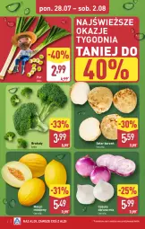 Gazetka promocyjna Aldi - Pełna oferta - Gazetka - ważna od 02.08 do 02.08.2025 - strona 4 - produkty: Cebula, Por, Seler korzeń, Brokuły, Melon