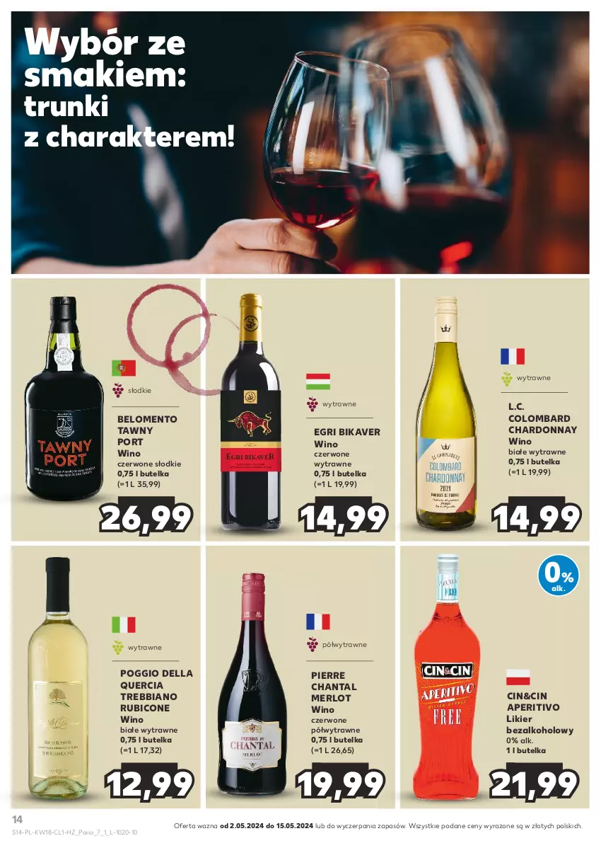 Gazetka promocyjna Kaufland - Barek Kauflandu - ważna 02.05 do 15.05.2024 - strona 14 - produkty: BIC, Chardonnay, Dell, Likier, Merlot, Por, Wino, Wino białe, Wino czerwone