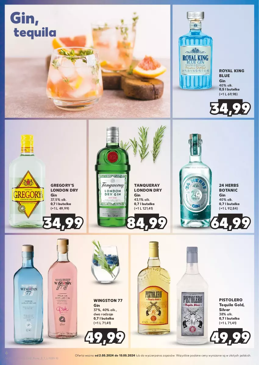 Gazetka promocyjna Kaufland - Barek Kauflandu - ważna 02.05 do 15.05.2024 - strona 6 - produkty: Gin, Tequila, Wingston 77