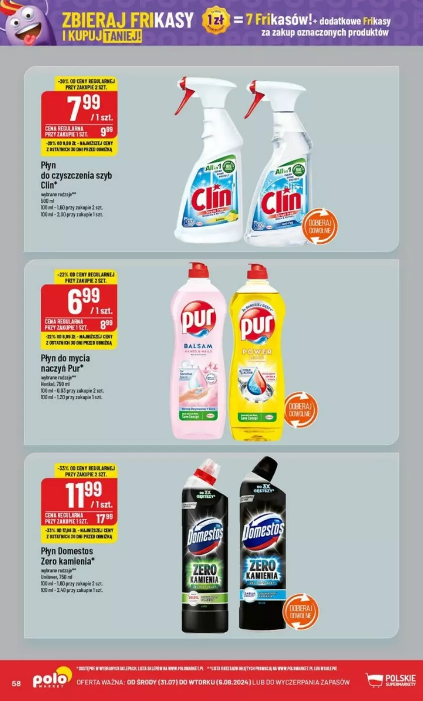 Gazetka promocyjna PoloMarket - ważna 31.07 do 06.08.2024 - strona 54 - produkty: Clin, Domestos