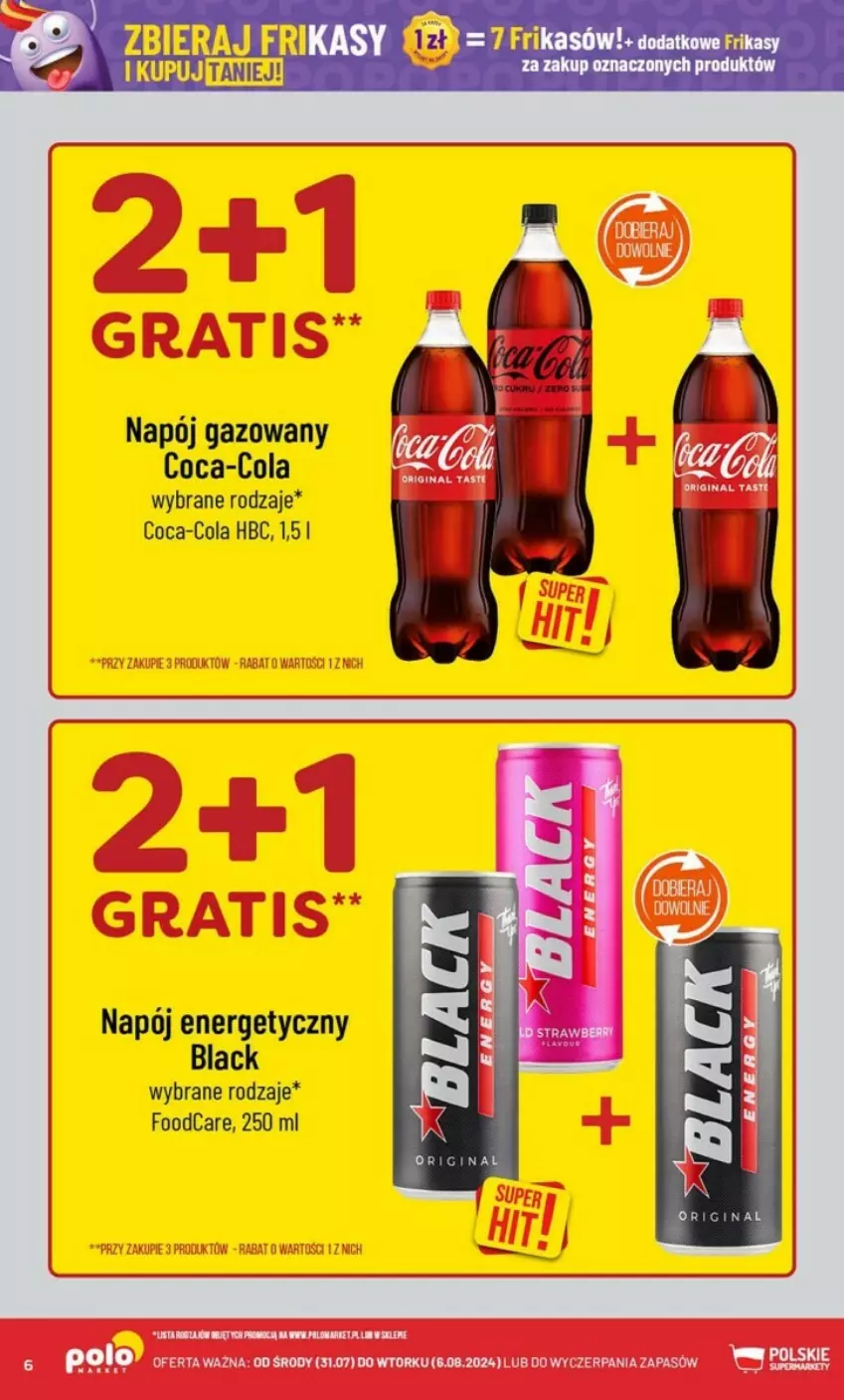 Gazetka promocyjna PoloMarket - ważna 31.07 do 06.08.2024 - strona 56 - produkty: Coca-Cola, Lack, Napój, Napój energetyczny, Napój gazowany