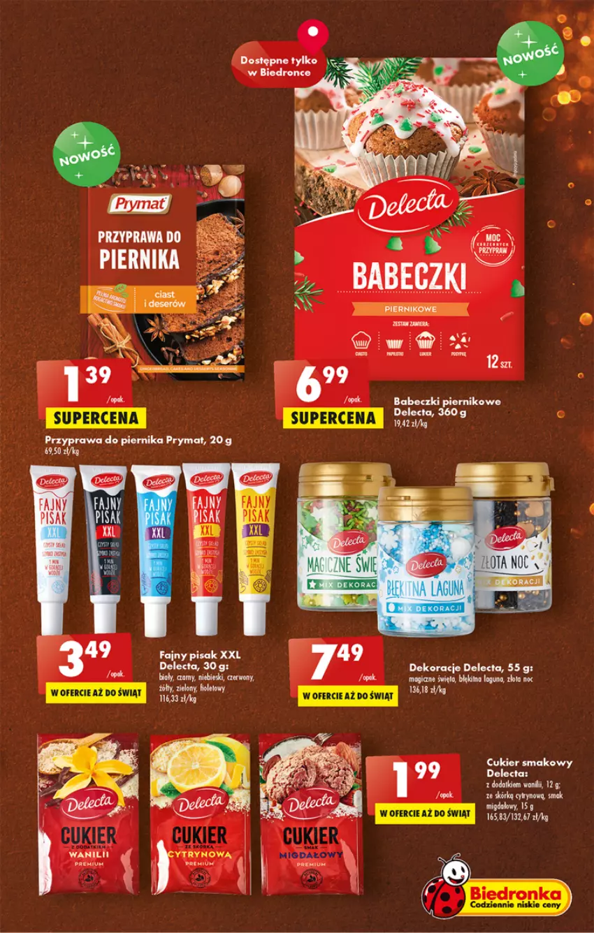 Gazetka promocyjna Biedronka - Gazetka - Biedronka.pl - ważna 08.12 do 14.12.2022 - strona 33 - produkty: Babeczki, Cukier, Delecta, Fa, Piernik, Prymat