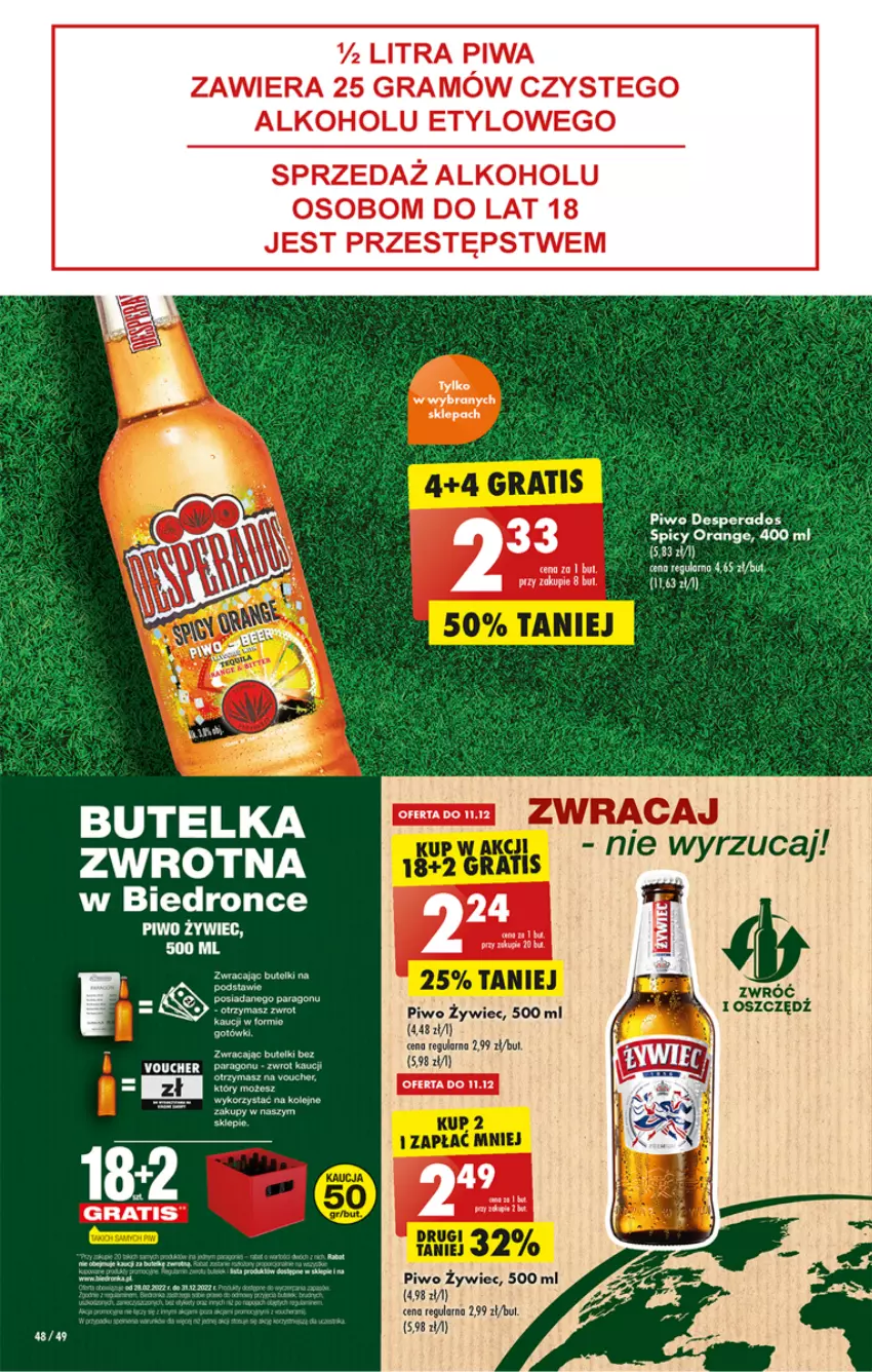 Gazetka promocyjna Biedronka - Gazetka - Biedronka.pl - ważna 08.12 do 14.12.2022 - strona 48 - produkty: Fa, Gra, NBA, Piwa, Piwo, Stek, Top