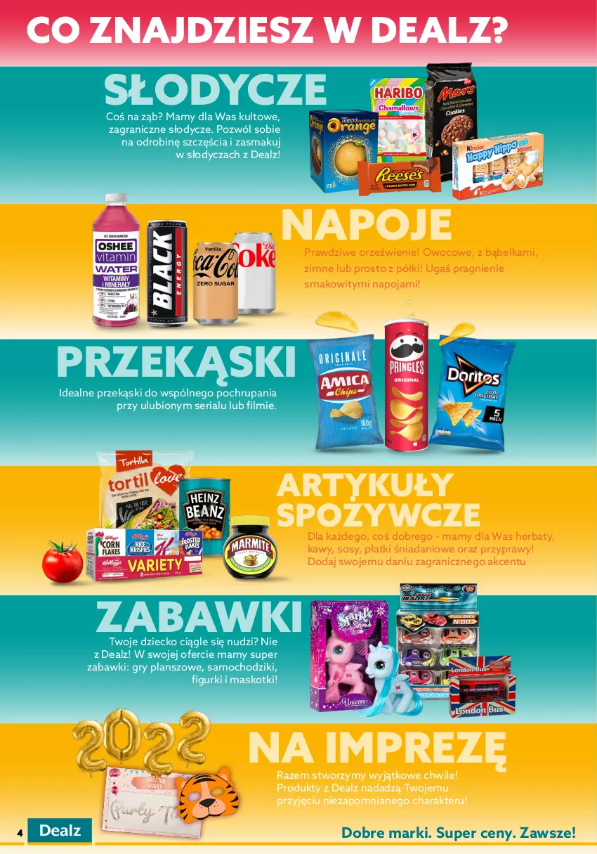 Gazetka promocyjna Dealz - WIELKIE OTWARCIE 15.09.2022 🥳Lubin, Cuprum Park - ważna 15.09 do 29.09.2022 - strona 4 - produkty: Artykuły spożywcze, Biuro, Chodzik, Danio, Długopis, Fa, Fanta, Gra, Gry, Marker, Napoje, Papier, Przyprawy, Samochodziki, Ser, Sos, Top, Zdrowie