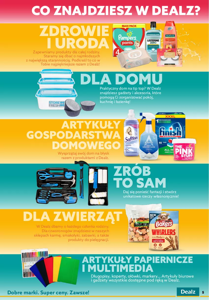 Gazetka promocyjna Dealz - WIELKIE OTWARCIE 15.09.2022 🥳Lubin, Cuprum Park - ważna 15.09 do 29.09.2022 - strona 5 - produkty: Artykuły spożywcze, Biuro, Chodzik, Danio, Długopis, Fa, Fanta, Gra, Gry, Marker, Napoje, Papier, Przyprawy, Samochodziki, Ser, Sos, Top, Zdrowie