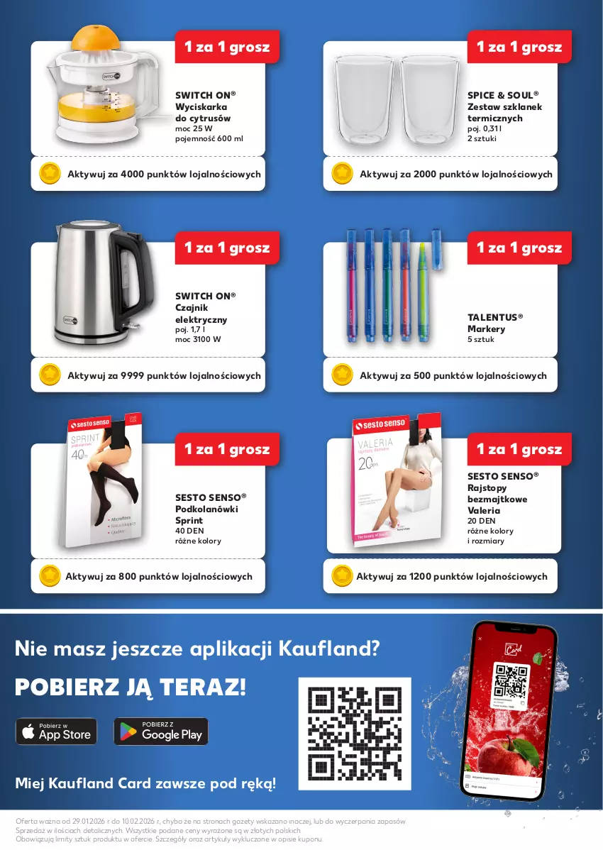 Gazetka promocyjna Kaufland - Kaufland - ważna 29.01 do 10.02.2026 - strona 6 - produkty: Czajnik, Czajnik elektryczny, Marker, Rajstopy, Tera, Top, Wyciskarka