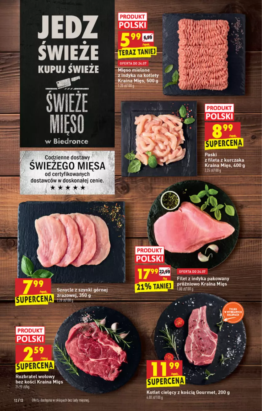 Gazetka promocyjna Biedronka - W tym tygodniu - ważna 22.07 do 28.07.2021 - strona 12 - produkty: Kotlet, LG, Mięso, Mięso mielone, Rozbratel wołowy