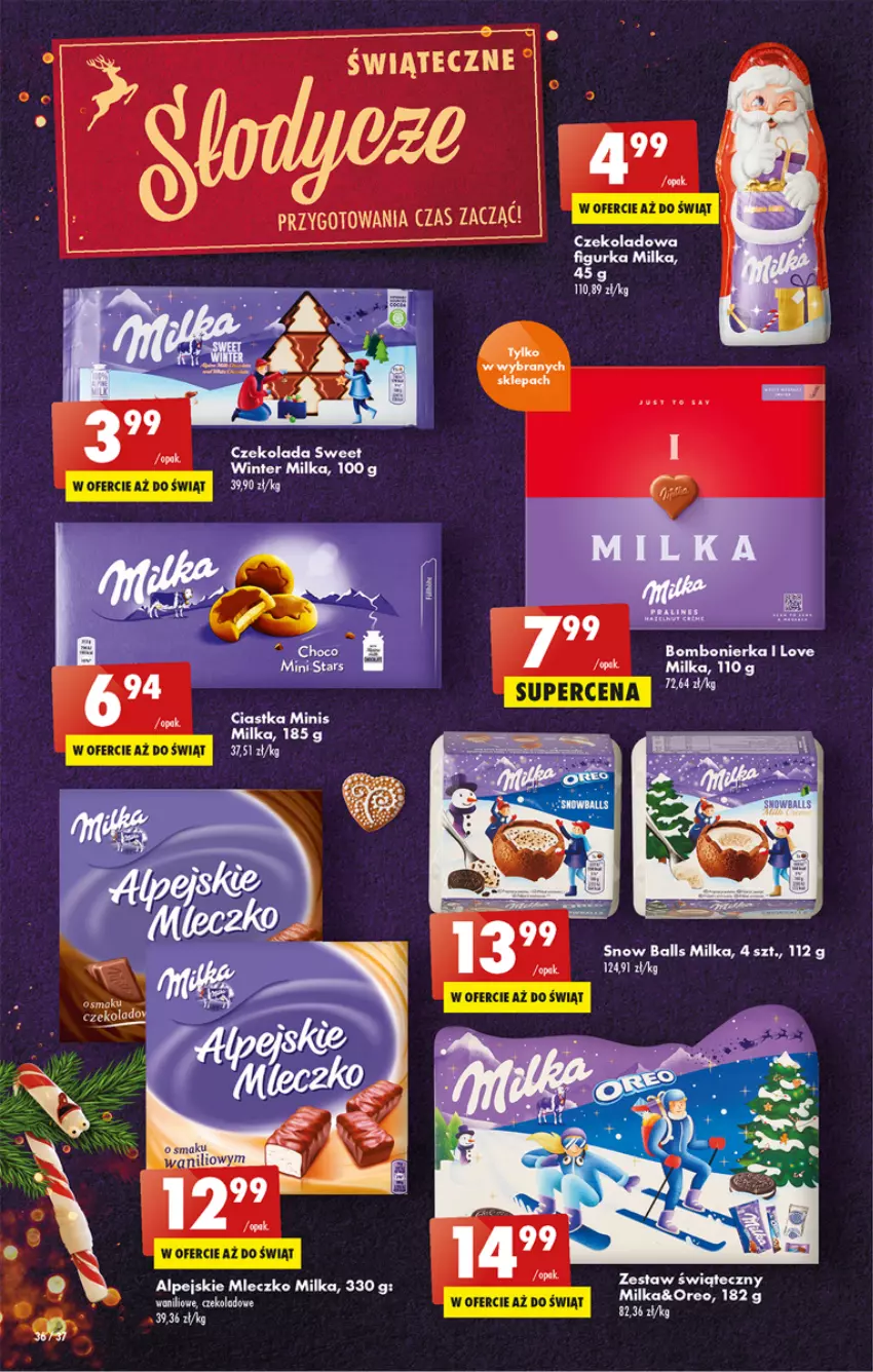 Gazetka promocyjna Biedronka - Gazetka - Biedronka.pl - ważna 15.12 do 21.12.2022 - strona 36 - produkty: Ciastka, Czekolada, Milka, Mleczko, Oreo