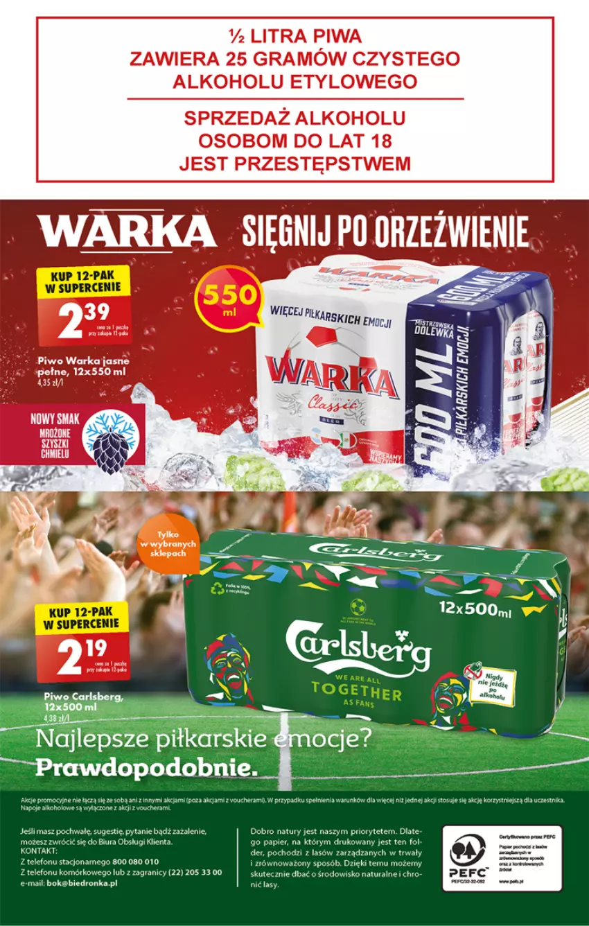 Gazetka promocyjna Biedronka - Gazetka - Biedronka.pl - ważna 15.12 do 21.12.2022 - strona 56 - produkty: Carlsberg, Fa, Gra, Koc, Papier, Piwa, Telefon